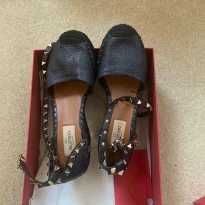 Valentino Espadrilles size 34 (but can fit 34.5)in deep denim